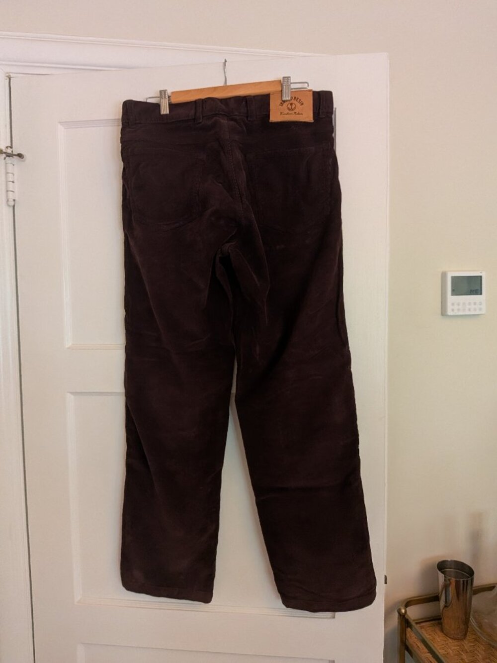 Iron & Resin Lancaster Pant Dark Brown Corduroy Double-Knee Heavy Duty Size 32